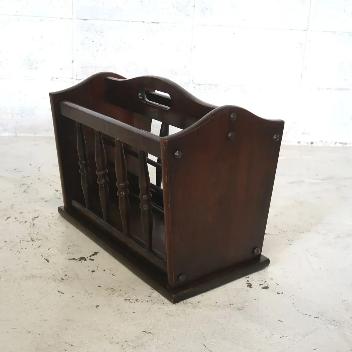 アンティーク ウッド マガジンラック