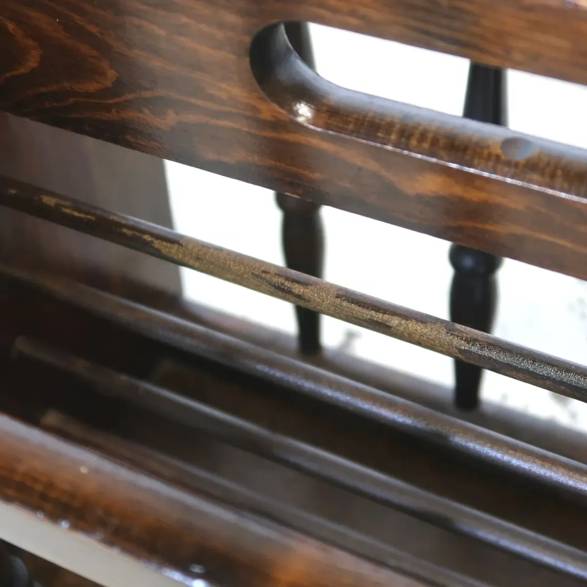 アンティーク ウッド マガジンラック