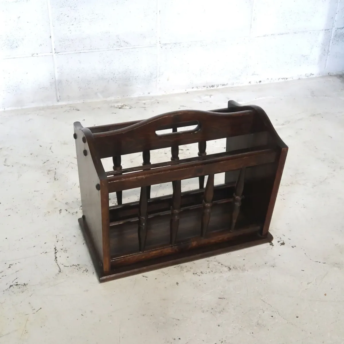 アンティーク ウッド マガジンラック