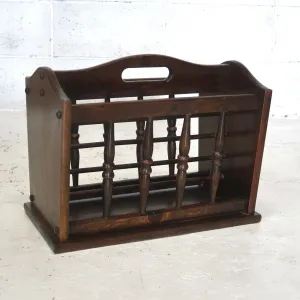 アンティーク ウッド マガジンラック