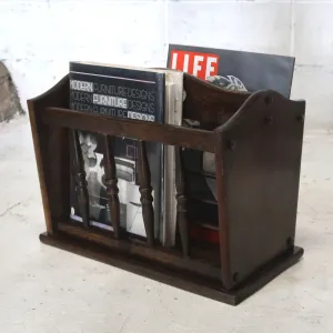 アンティーク ウッド マガジンラック