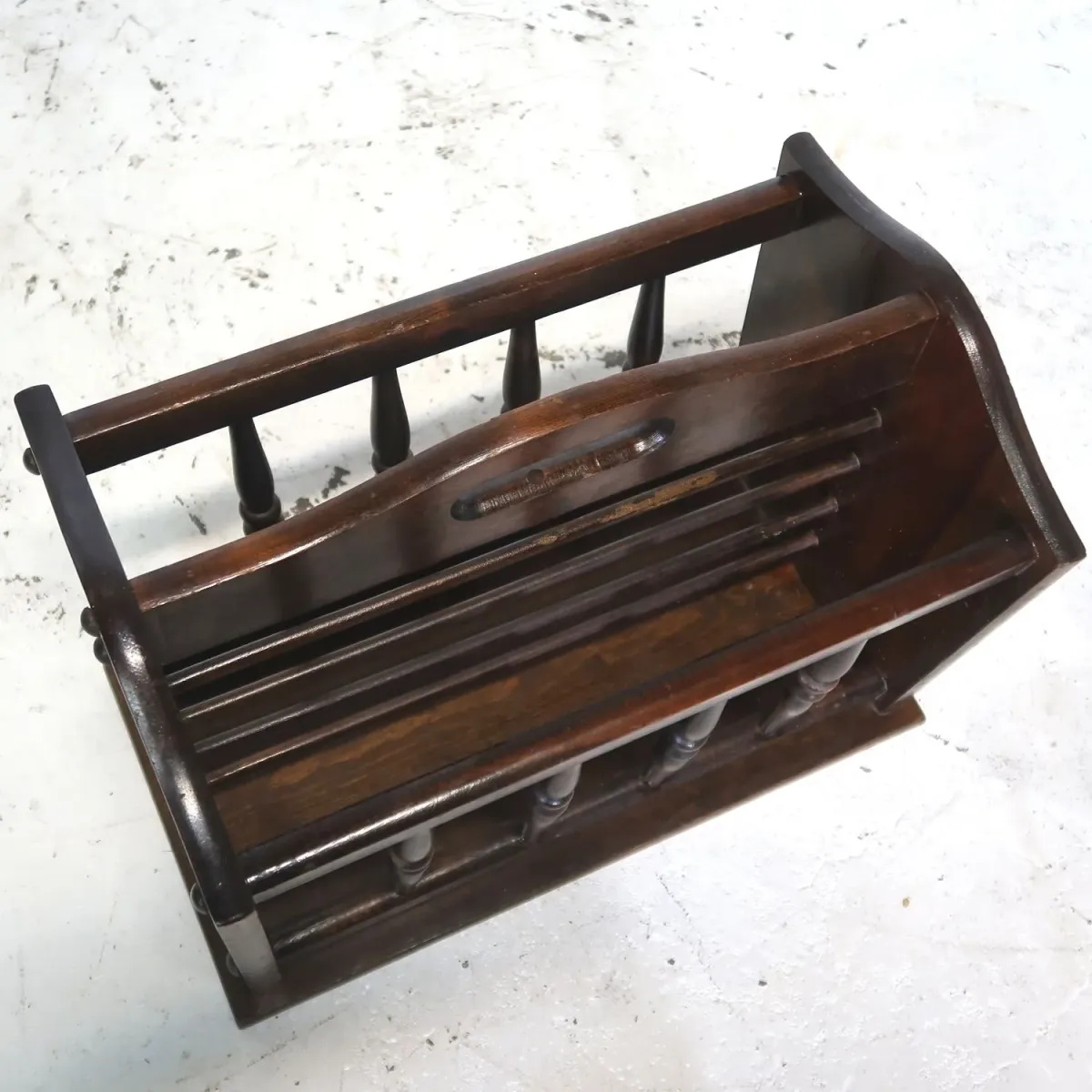 アンティーク ウッド マガジンラック