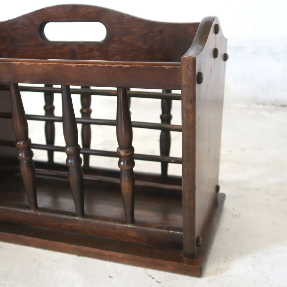 アンティーク ウッド マガジンラック