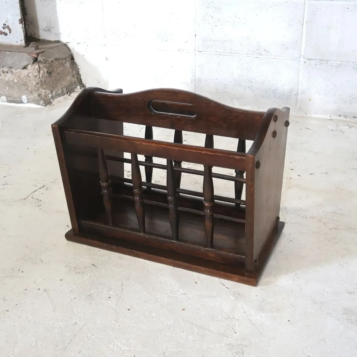 アンティーク ウッド マガジンラック