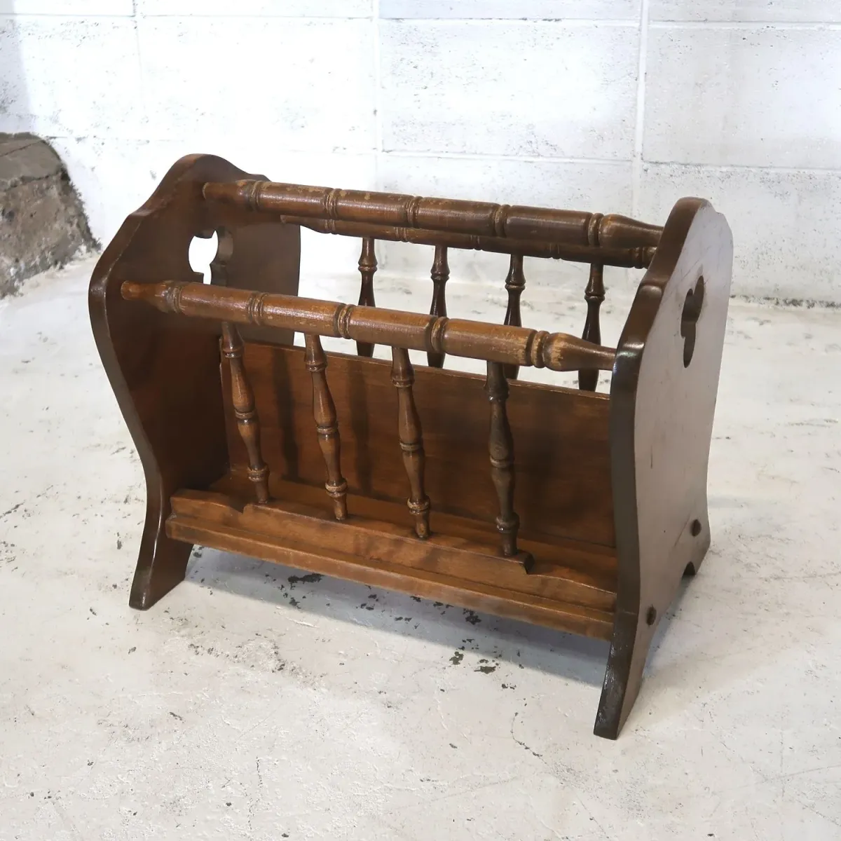 70's～ Ethan Allen アンティーク ウッド マガジンラック