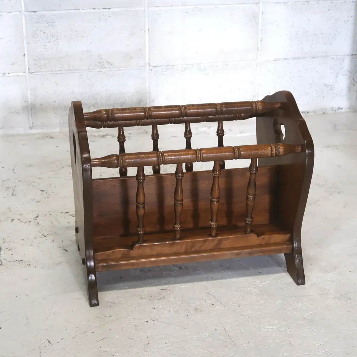 70's～ Ethan Allen アンティーク ウッド マガジンラック