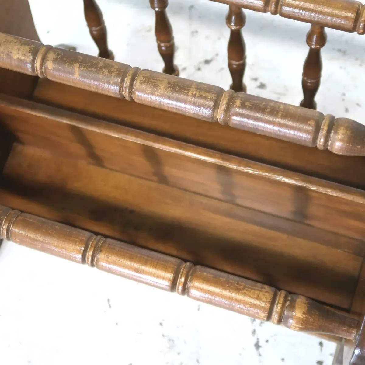 70's～ Ethan Allen アンティーク ウッド マガジンラック