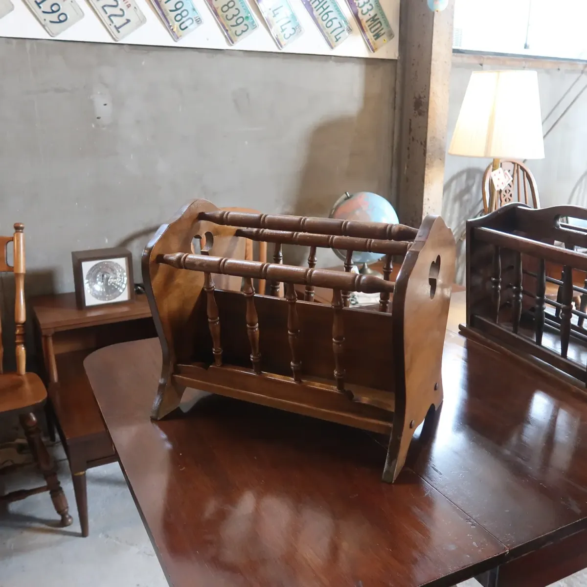 70's～ Ethan Allen アンティーク ウッド マガジンラック