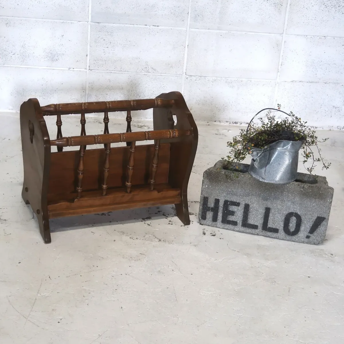 70's～ Ethan Allen アンティーク ウッド マガジンラック