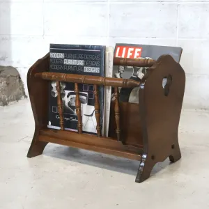 70's～ Ethan Allen アンティーク ウッド マガジンラック