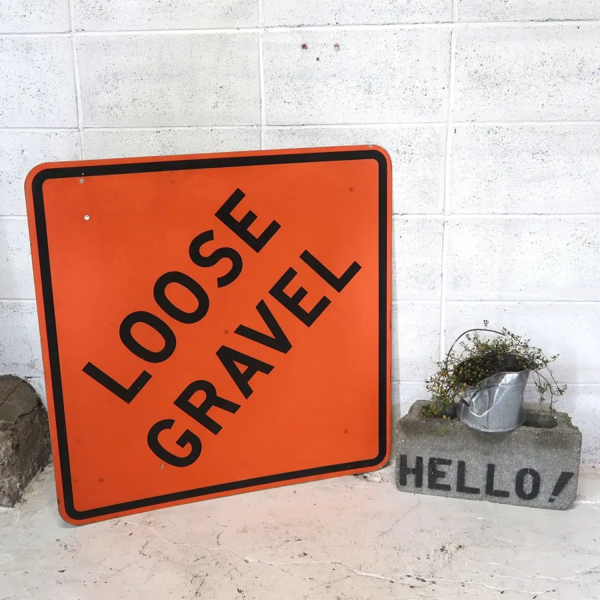 LOOSE GRAVEL ビンテージ 大型ロードサイン