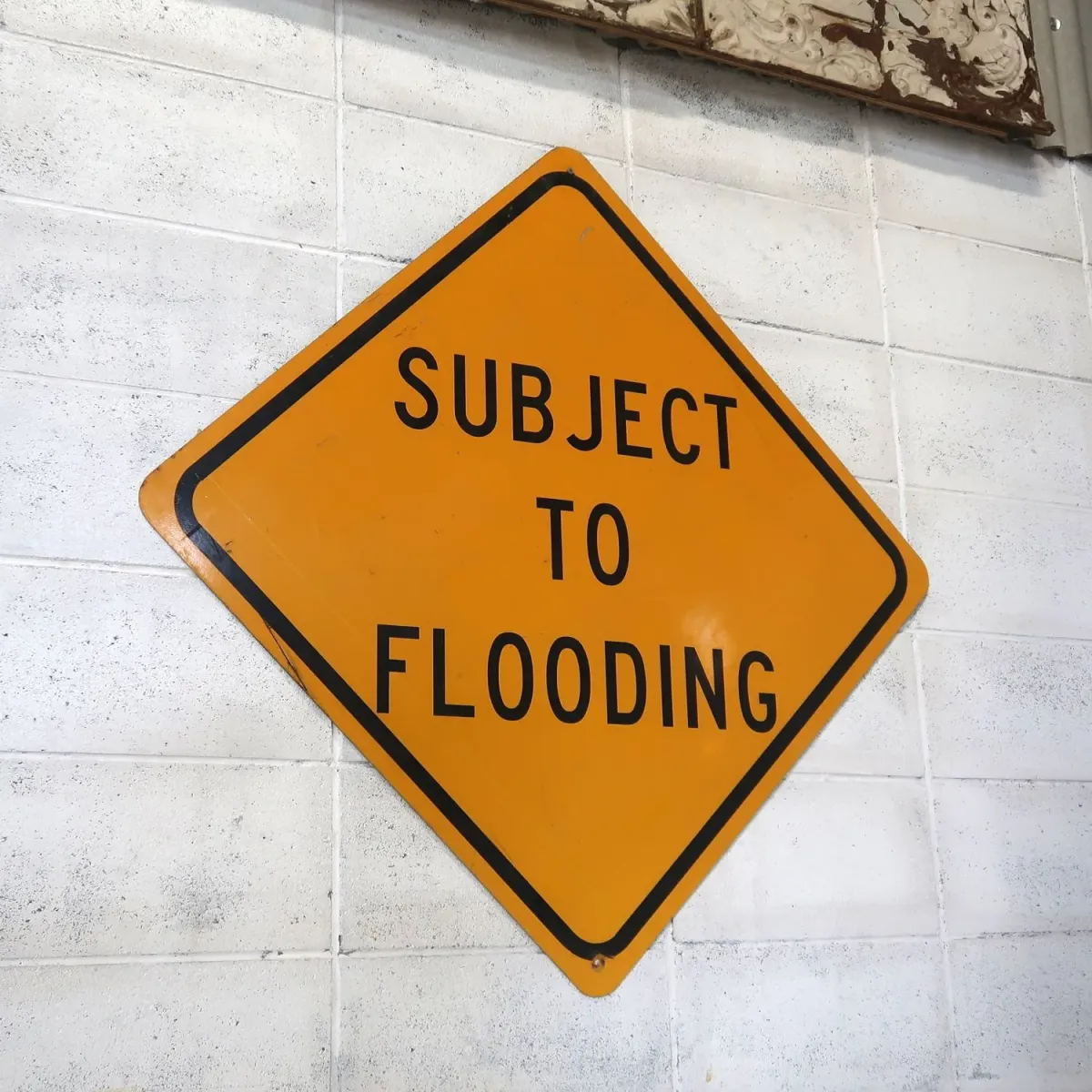 SUBJECT TO FLOODING ビンテージ 大型ロードサイン