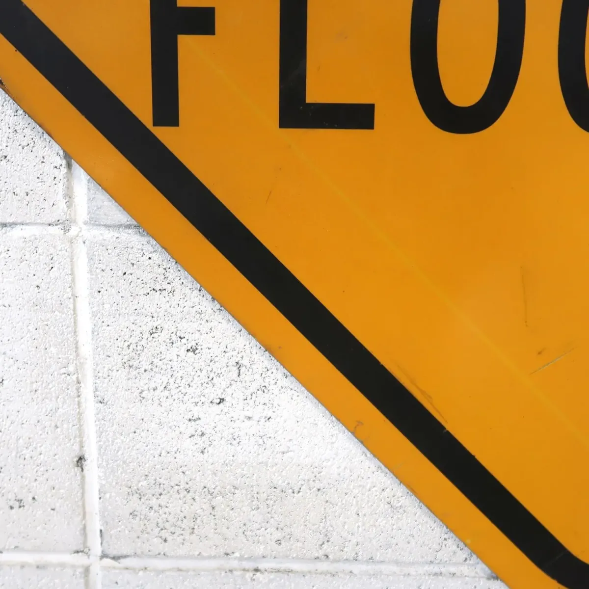 SUBJECT TO FLOODING ビンテージ 大型ロードサイン