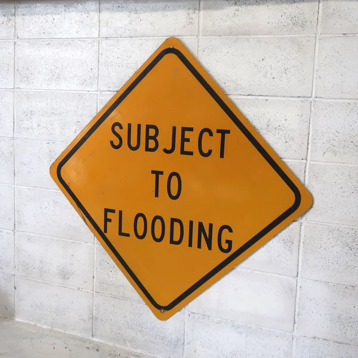 SUBJECT TO FLOODING ビンテージ 大型ロードサイン
