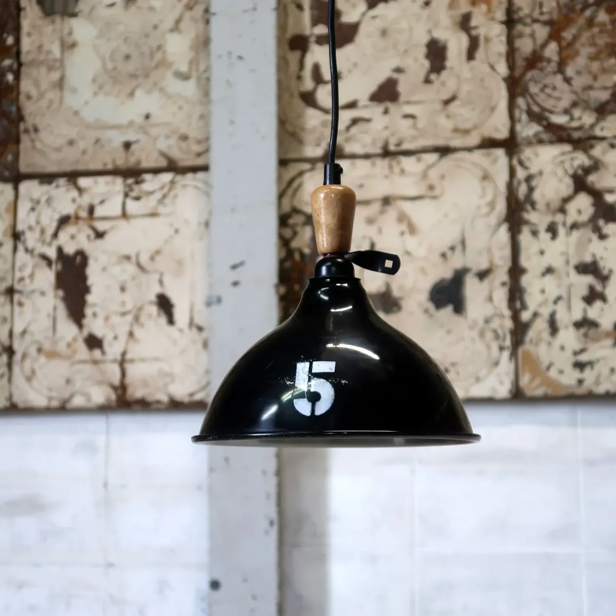 ビンテージ アルミシェード ペンダントランプ