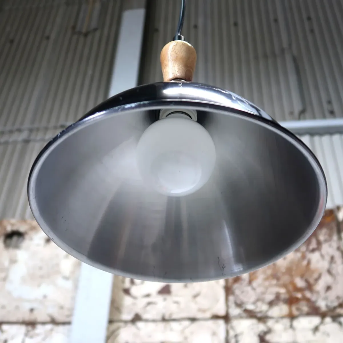 ビンテージ アルミシェード ペンダントランプ