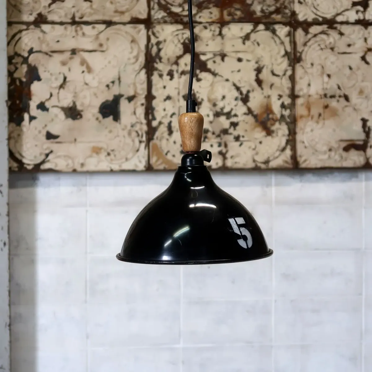 ビンテージ アルミシェード ペンダントランプ