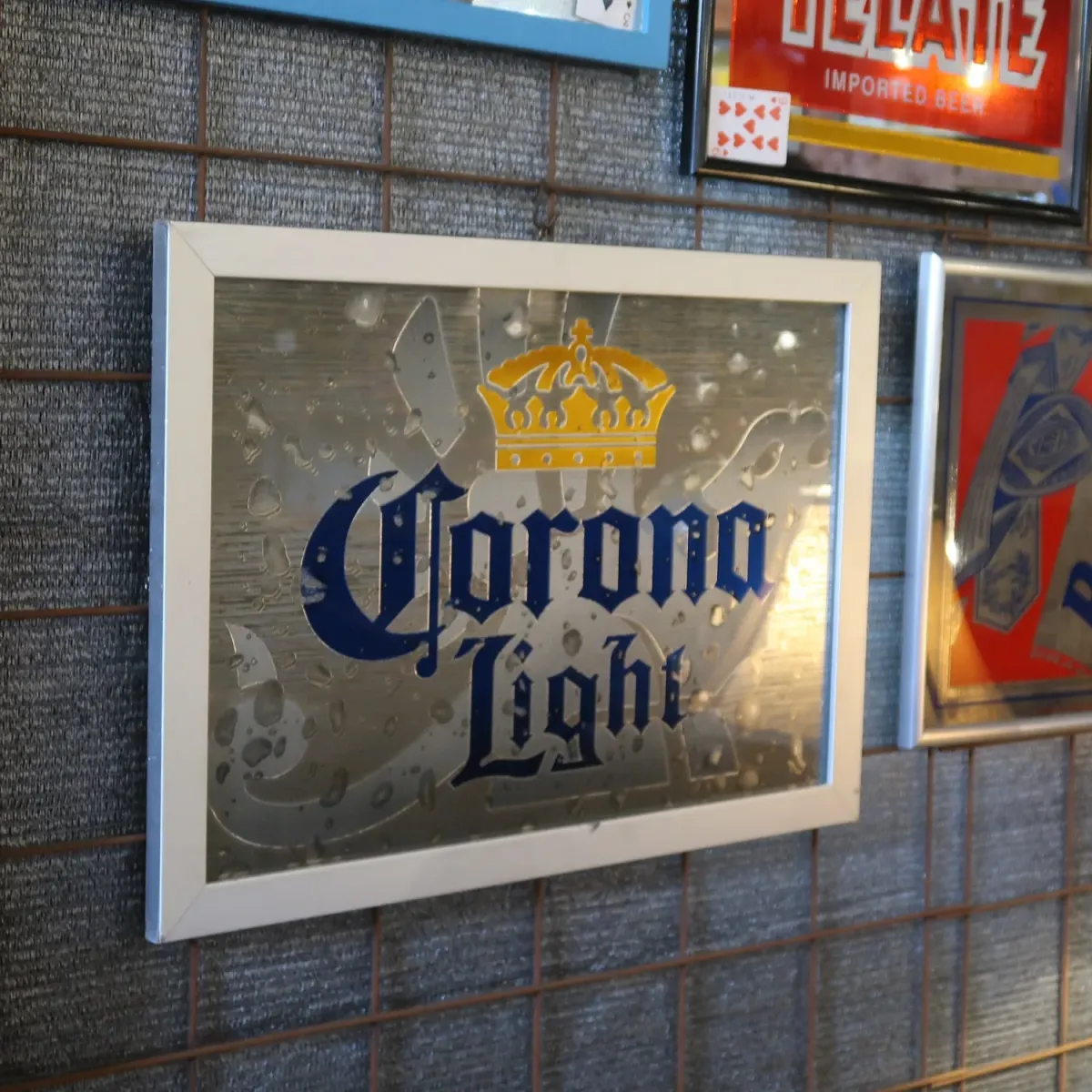 Corona Light ビンテージ パブミラー