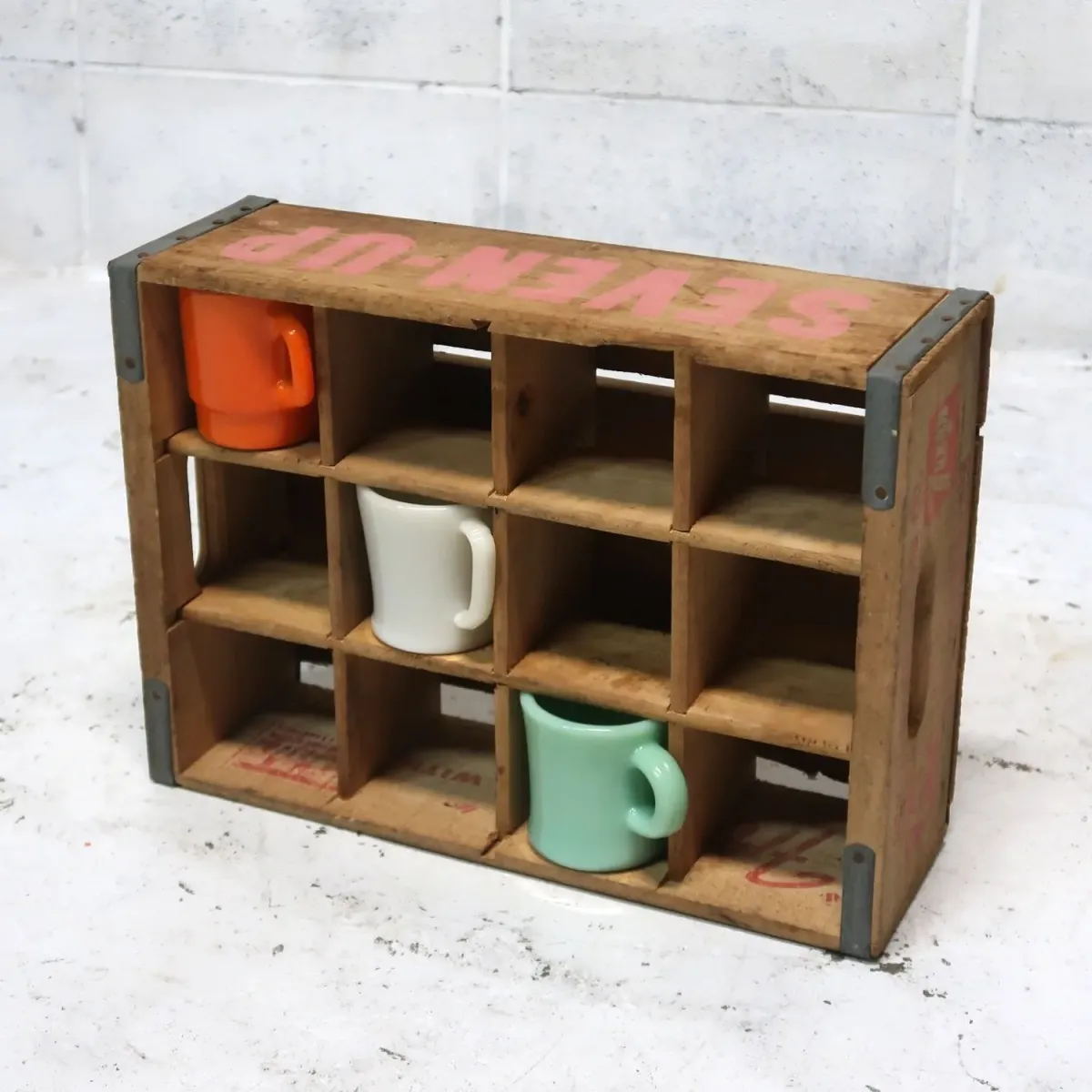 7up ビンテージ ウッドボックス