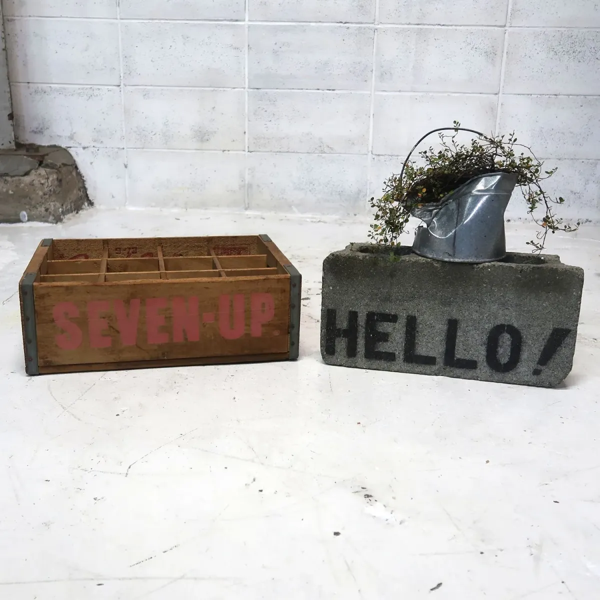 7up ビンテージ ウッドボックス