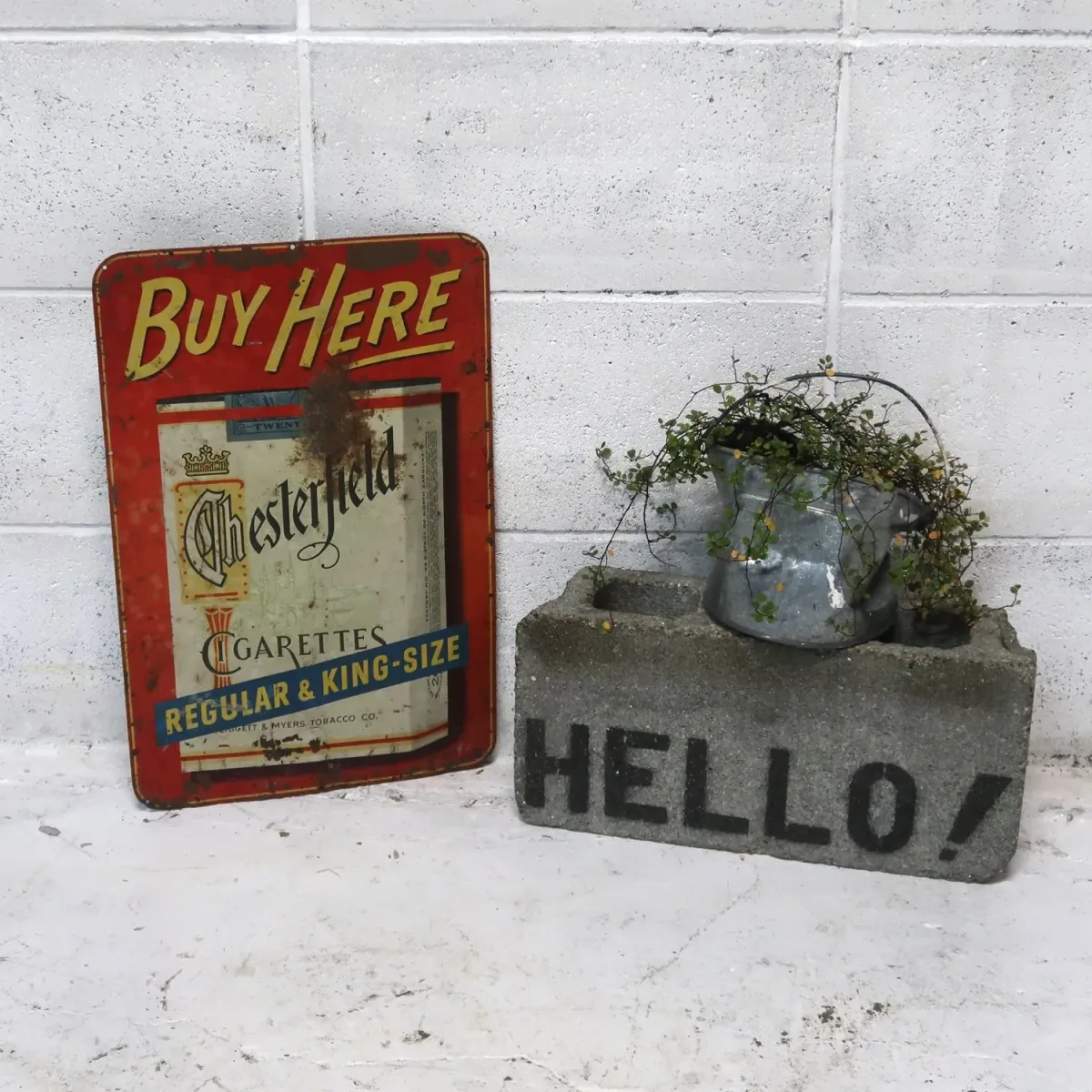 ～50’s Chesterfield Cigarettes ビンテージ ブリキ看板