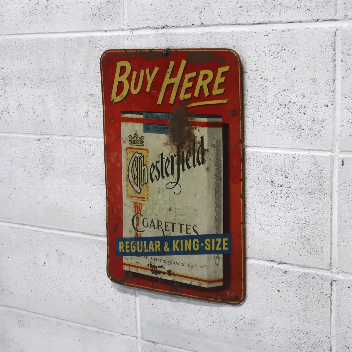 ～50’s Chesterfield Cigarettes ビンテージ ブリキ看板