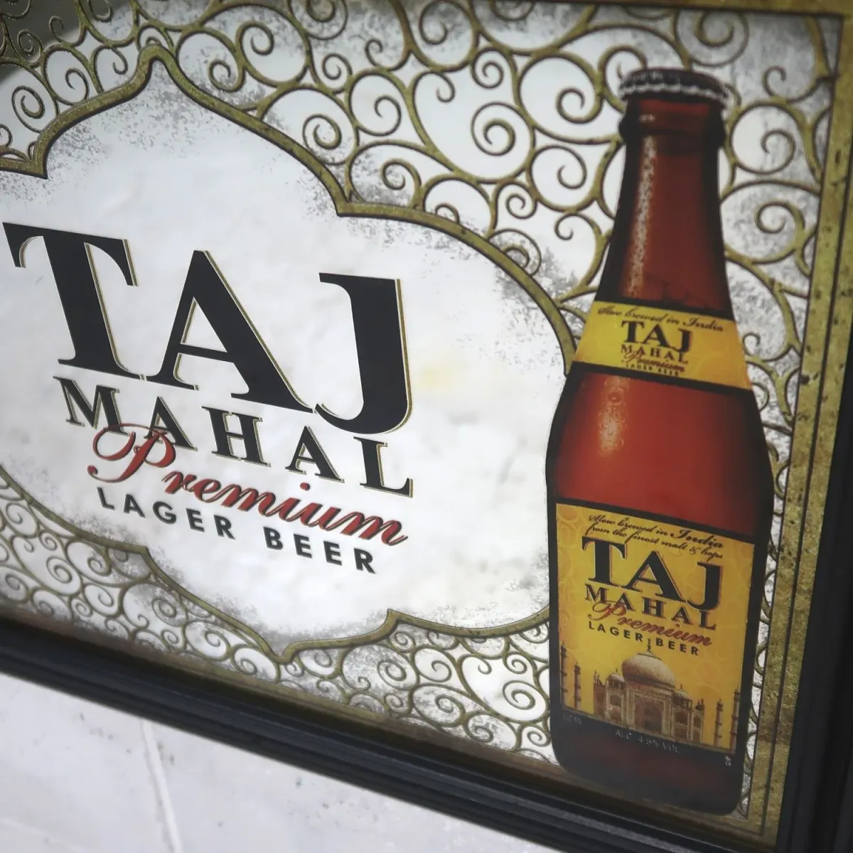 TAJ MAHAL LAGER BEER ビンテージ パブミラー