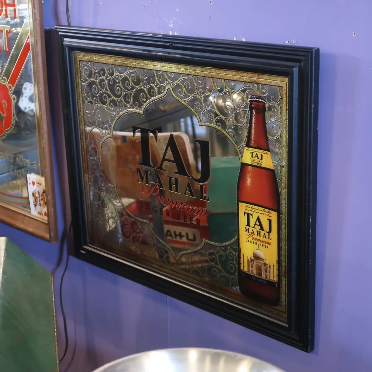 TAJ MAHAL LAGER BEER ビンテージ パブミラー