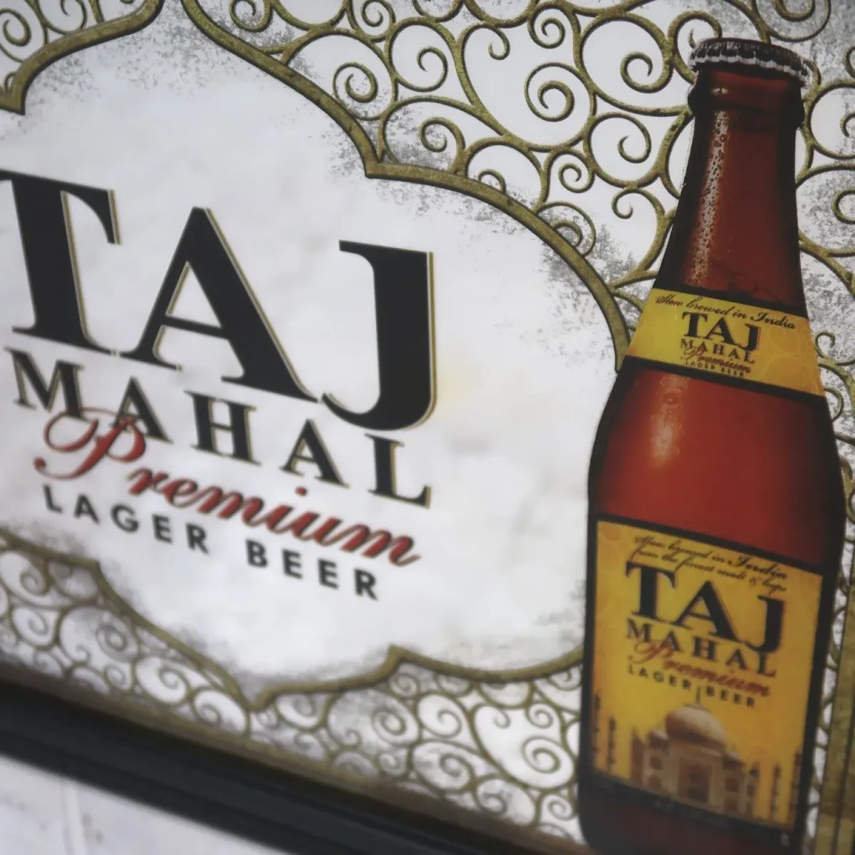 TAJ MAHAL LAGER BEER ビンテージ パブミラー