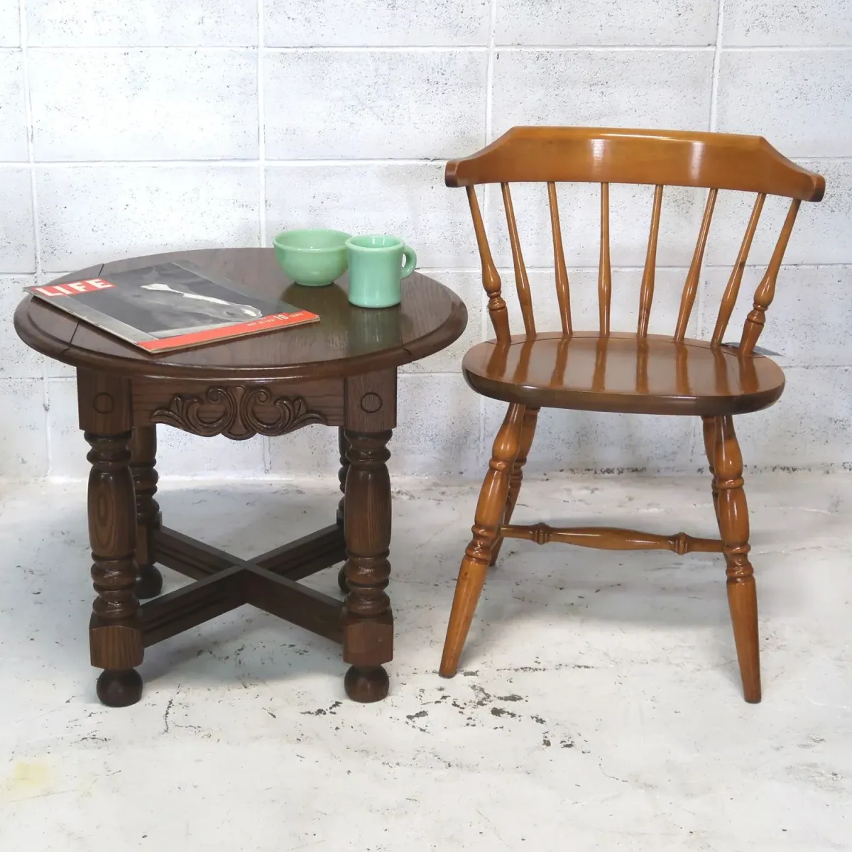 アンティーク バタフライサイドテーブル