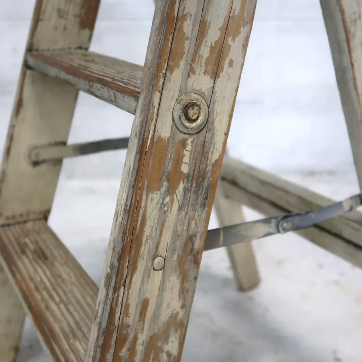 ビンテージ ウッドステップラダー