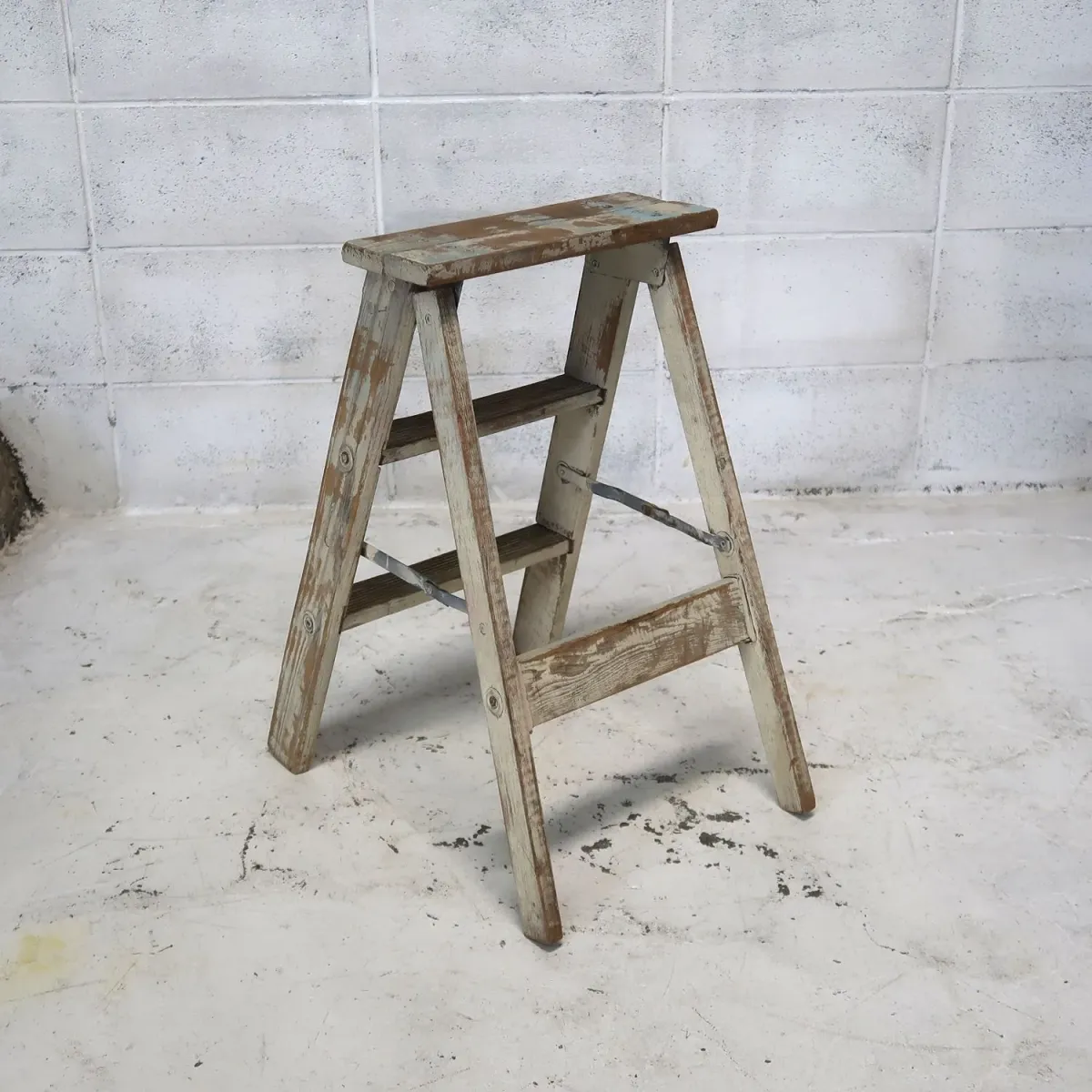 ビンテージ ウッドステップラダー