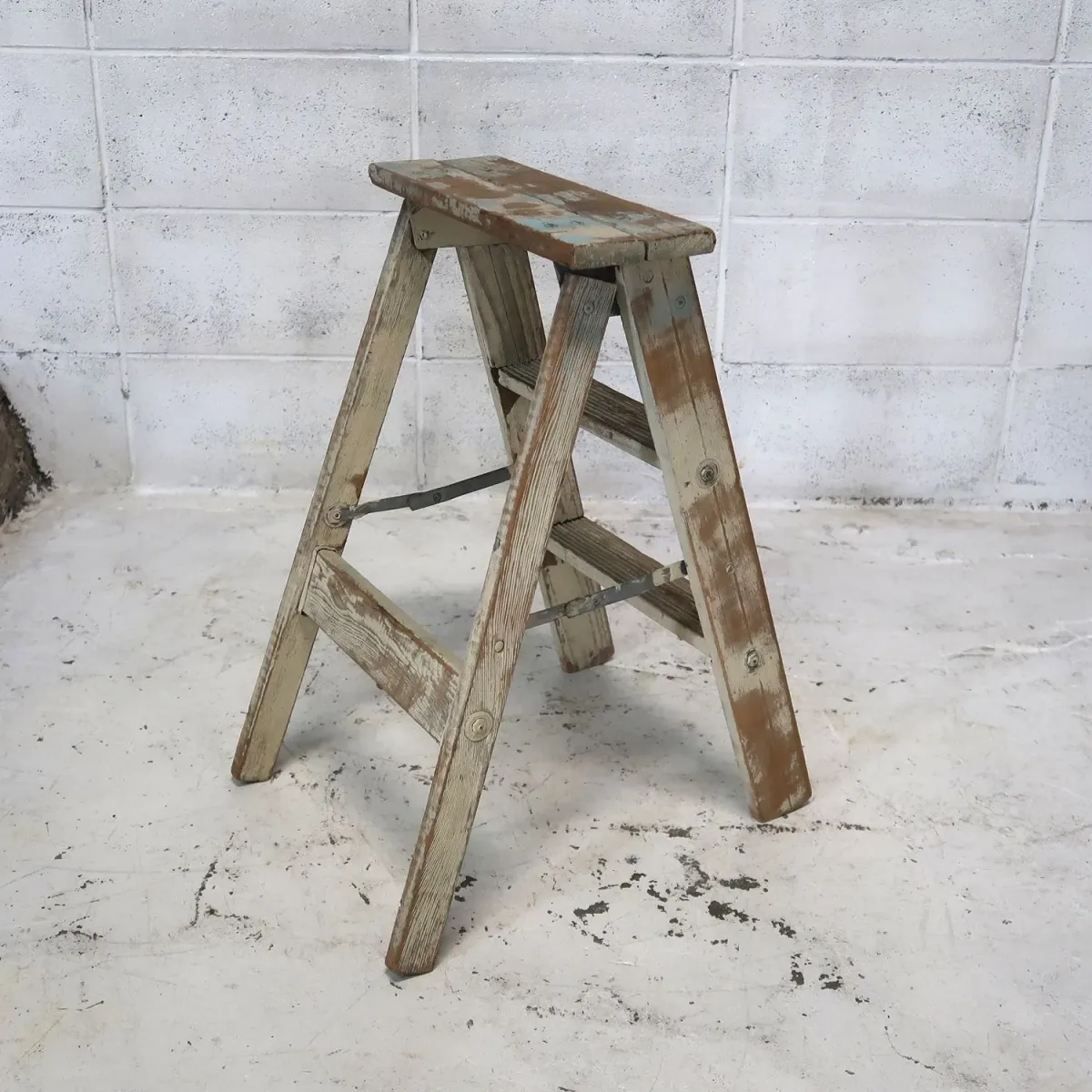 ビンテージ ウッドステップラダー