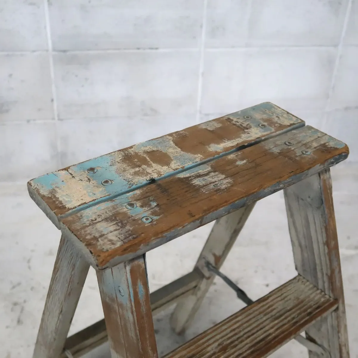 ビンテージ ウッドステップラダー