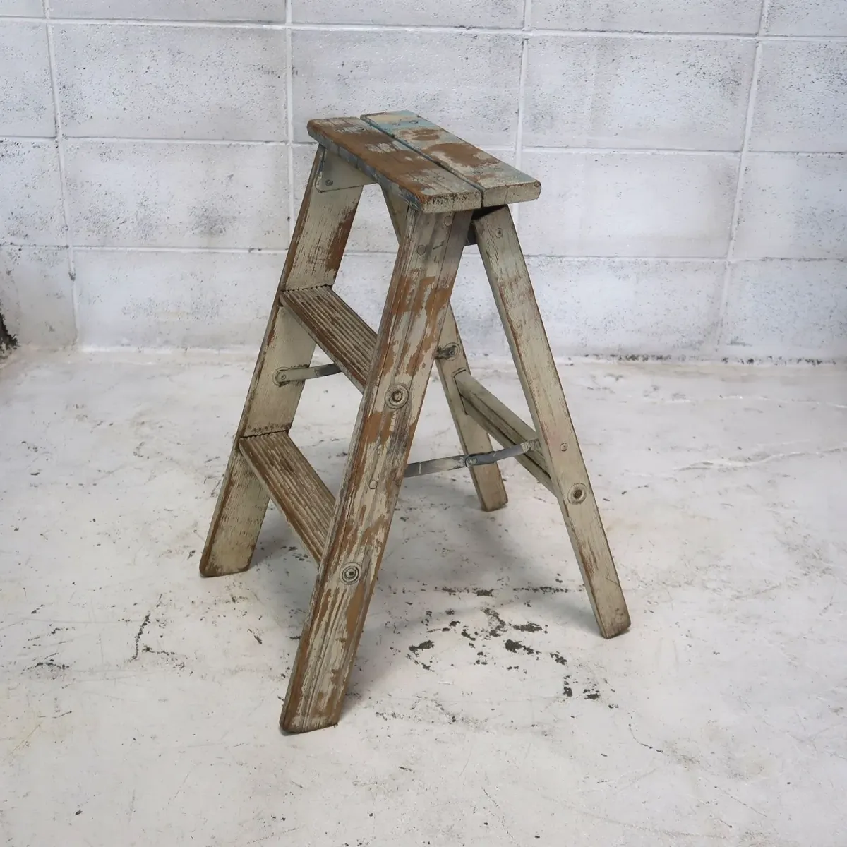 ビンテージ ウッドステップラダー