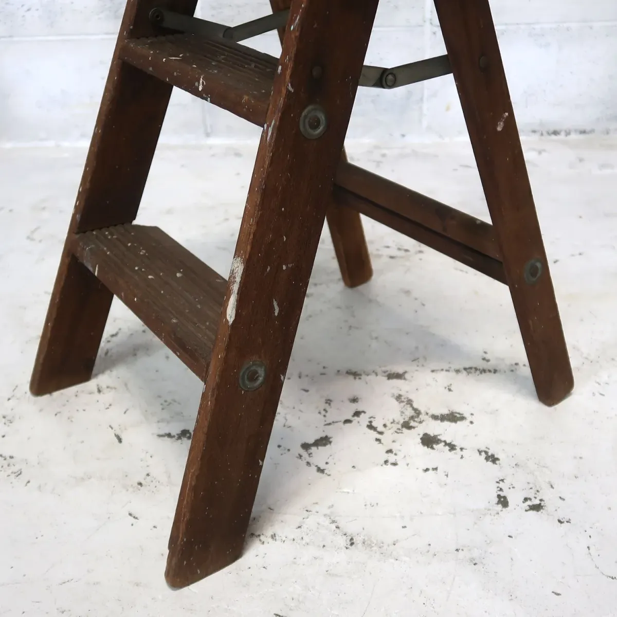 ビンテージ ウッドステップラダー