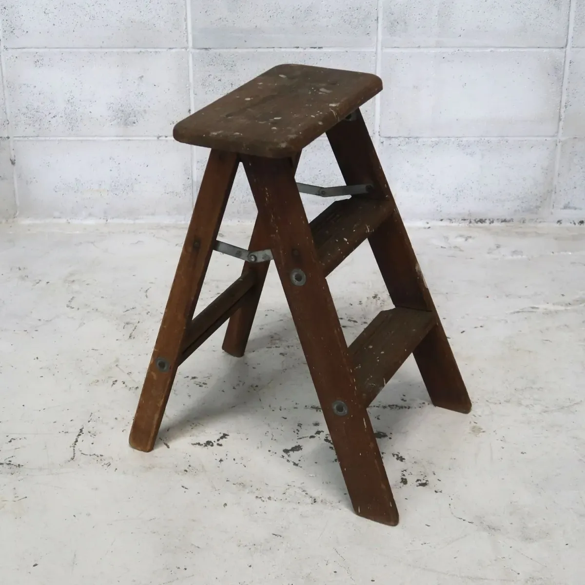 ビンテージ ウッドステップラダー