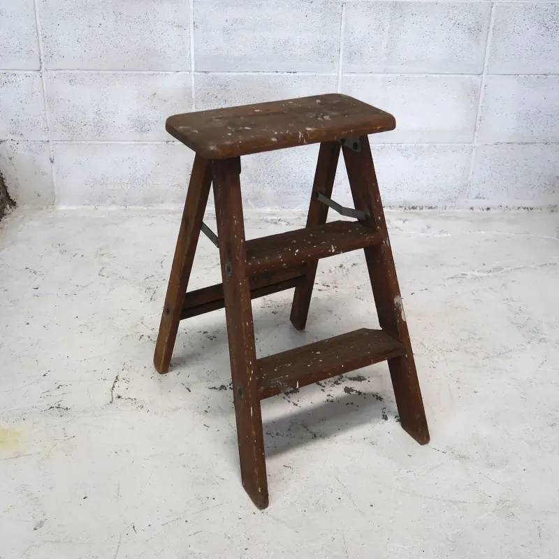 ビンテージ ウッドステップラダー