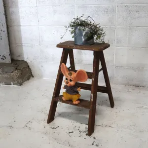 ビンテージ ウッドステップラダー