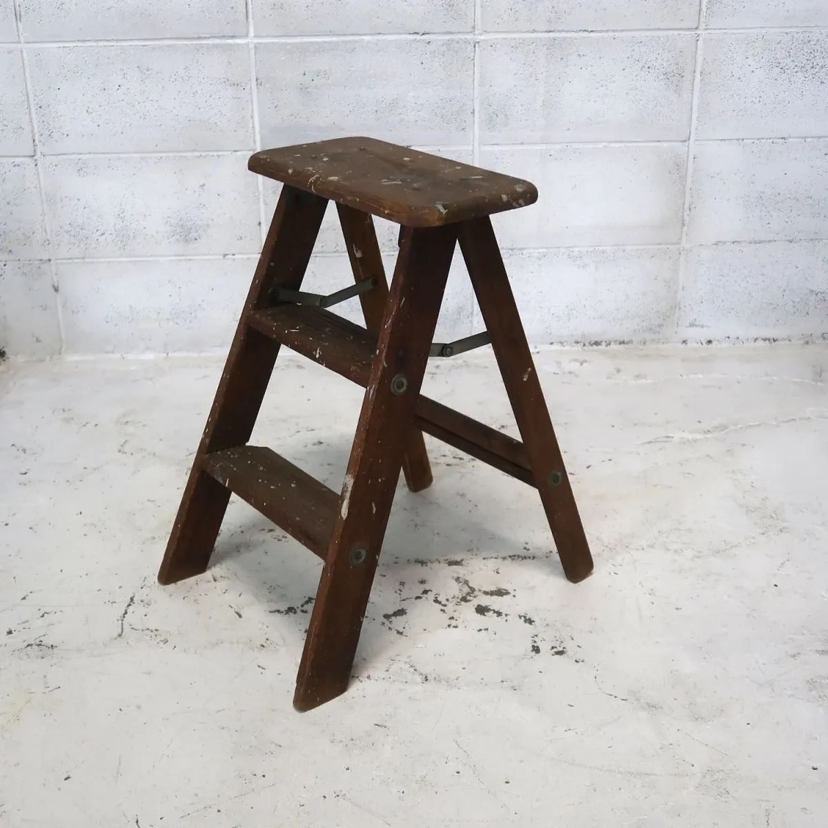 ビンテージ ウッドステップラダー