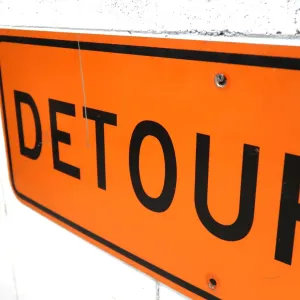 DETOUR ビンテージ ロードサイン