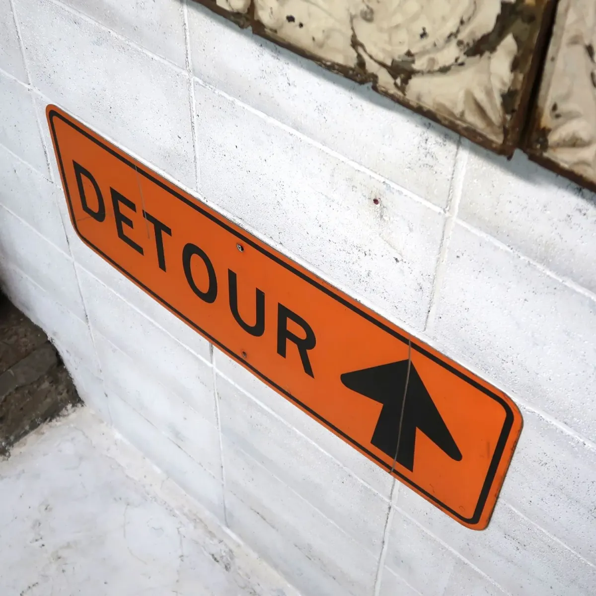 DETOUR ビンテージ ロードサイン