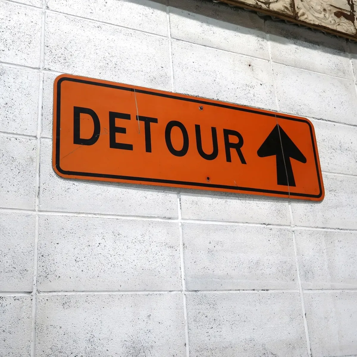 DETOUR ビンテージ ロードサイン