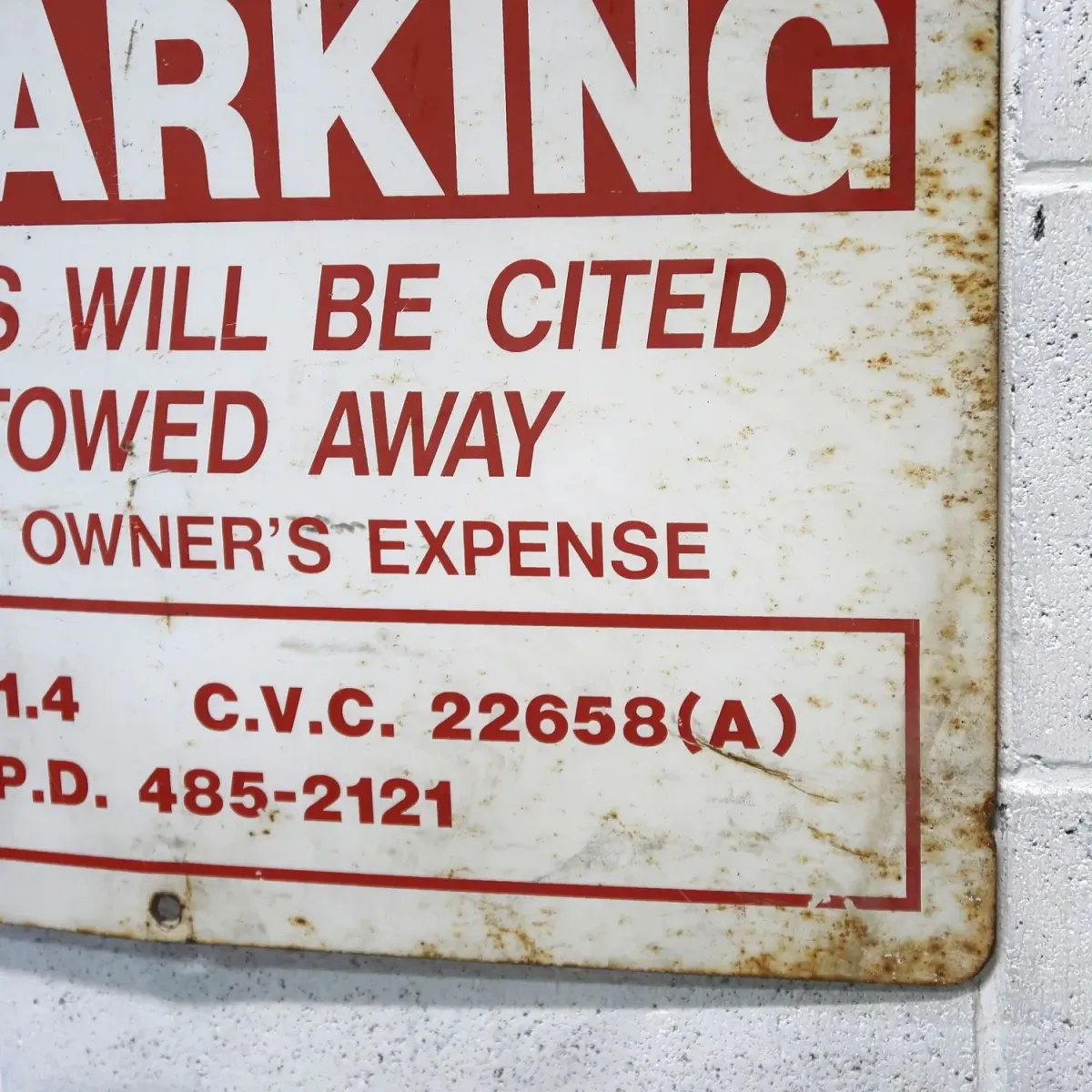 NO PARKING ビンテージ ロードサイン