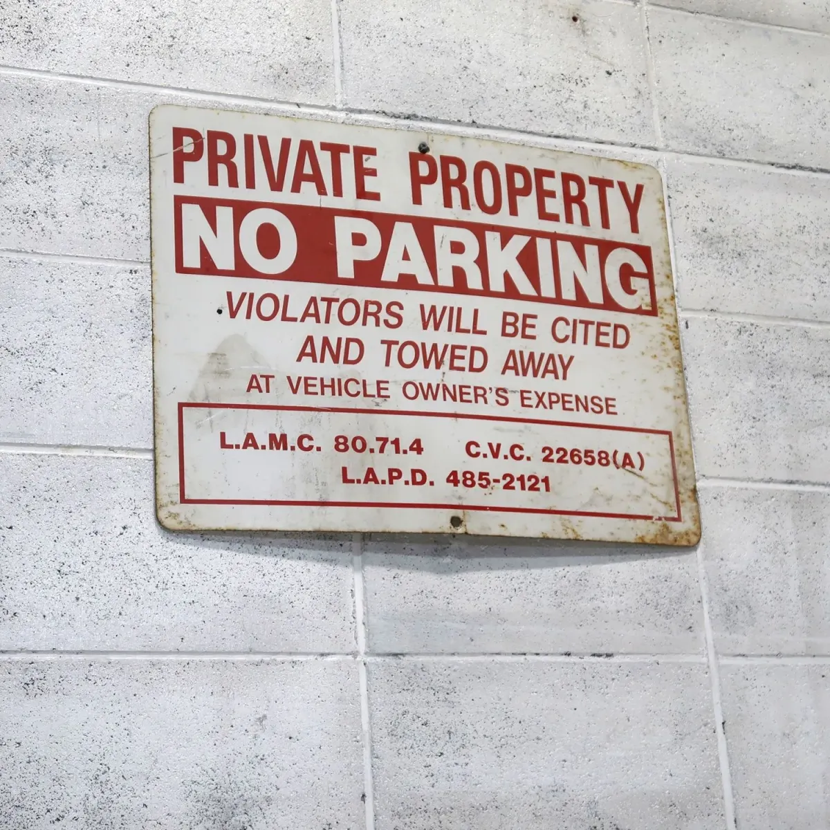 NO PARKING ビンテージ ロードサイン