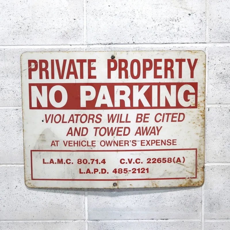 NO PARKING ビンテージ ロードサイン