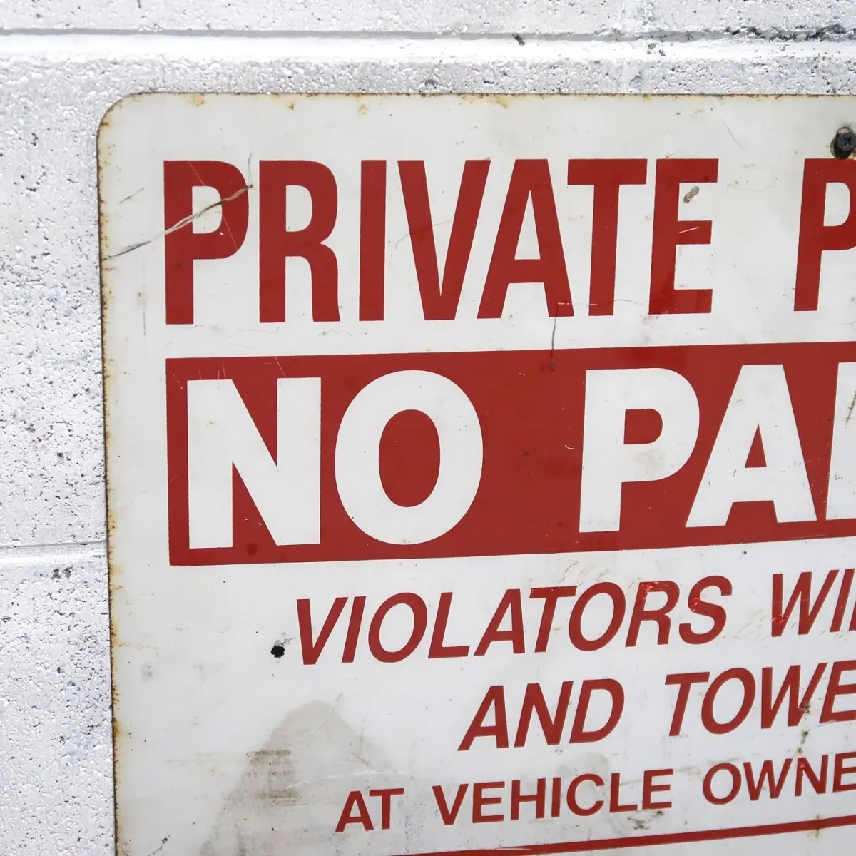 NO PARKING ビンテージ ロードサイン