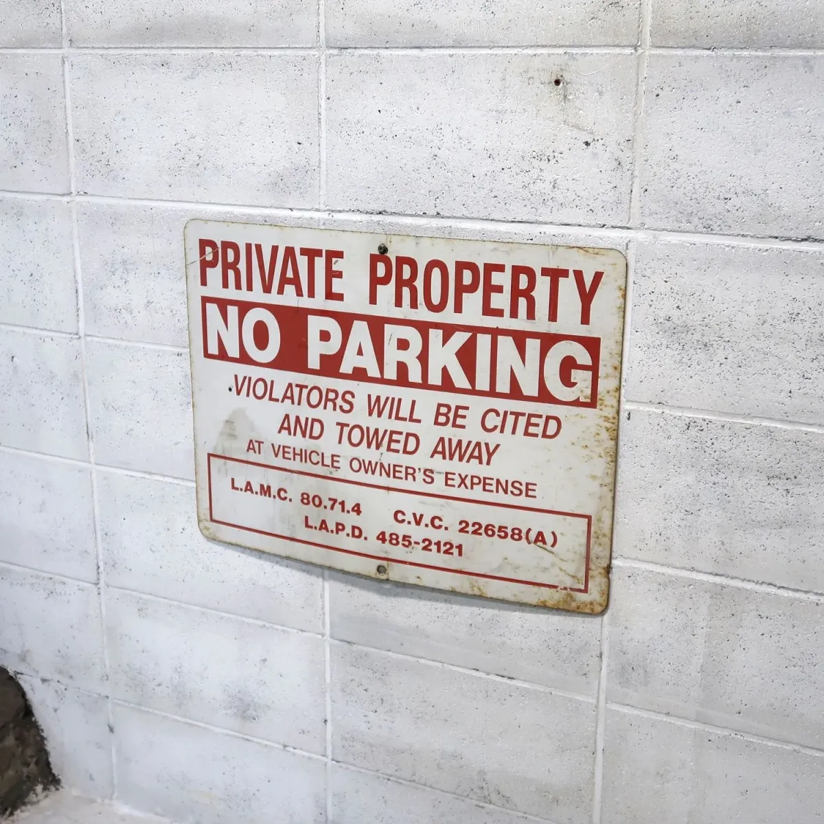 NO PARKING ビンテージ ロードサイン