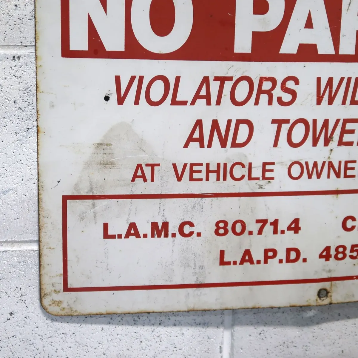 NO PARKING ビンテージ ロードサイン