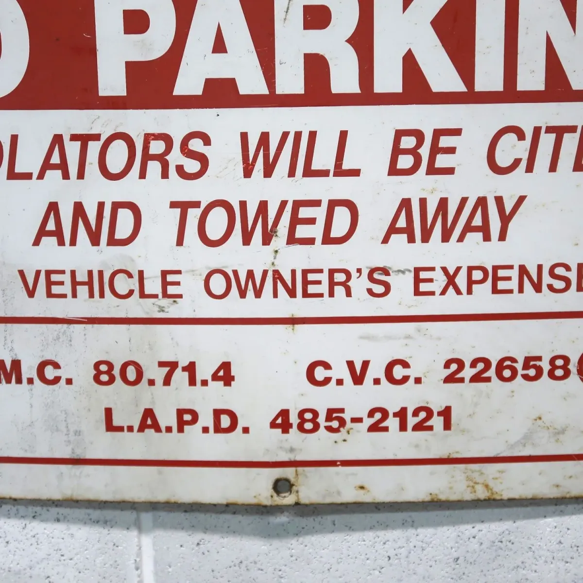 NO PARKING ビンテージ ロードサイン